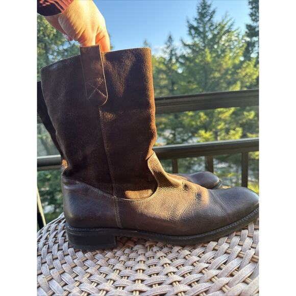 To Boot New York Adam Derrick Men’s 10 Leather Suede Calf Pull On Boots Brown - Picture 7 of 16